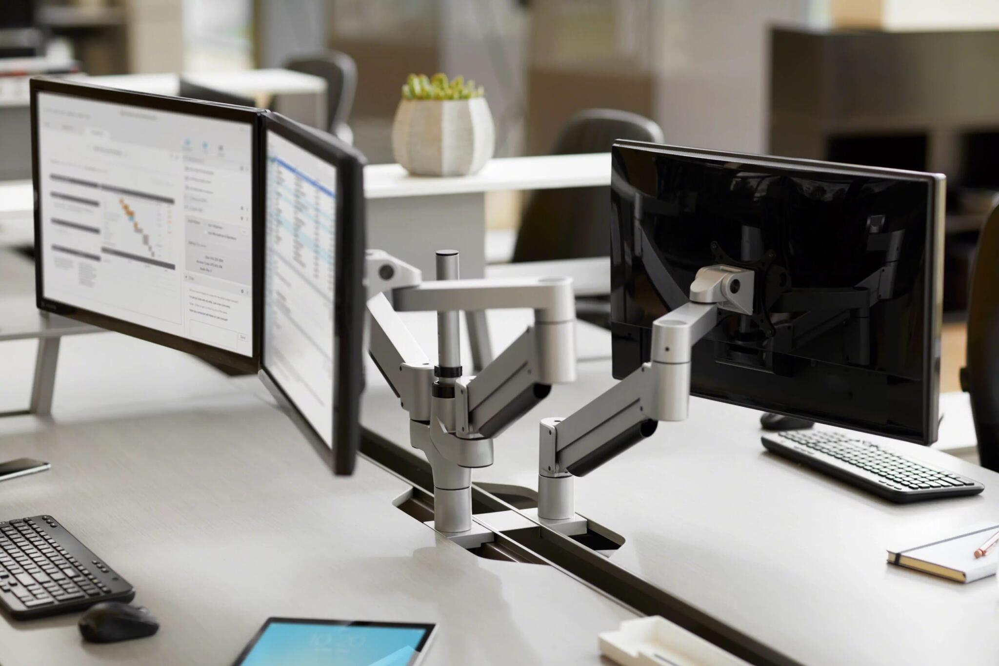 Arm Position Computer How Monitor Arms Can Provide Ergonomic Solutions to your Workspace ...