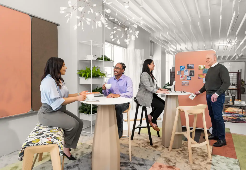 She Said bar stool being used in a corporate cafe