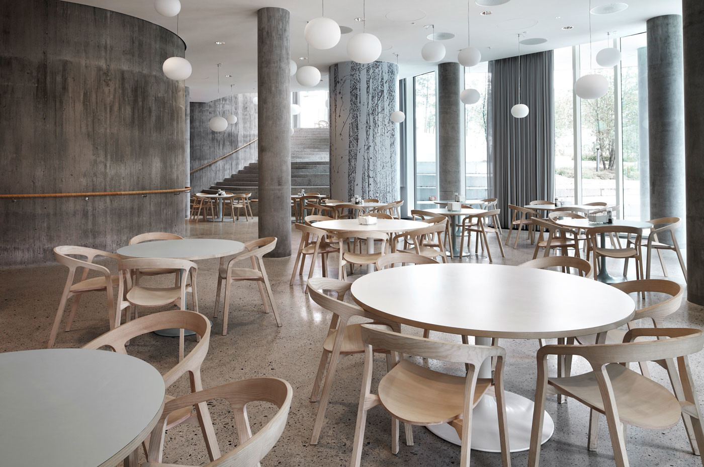 She Said Counter Stool utilized in open cafe