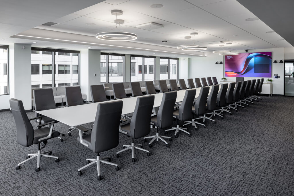 Altafiber headquarters renovation featuring new conference tables
