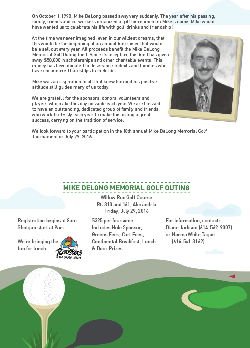 Mike DeLong Golf Outing Flyer