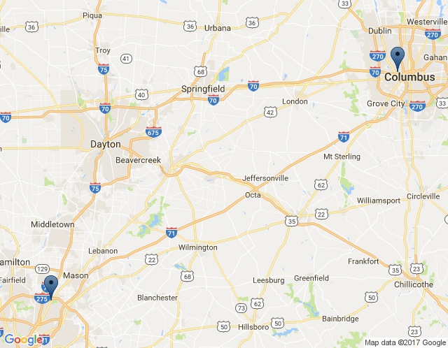 Map of Cincinnati Location