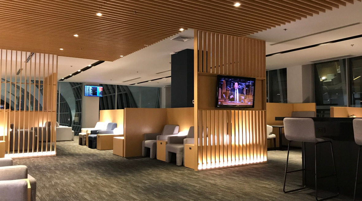 Interior of a Luxurious Lounge at Airport in Thailand